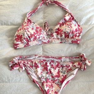 Tommy Hilfiger floral halter top bikini